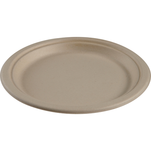 Tallrik bagasse flat – 18cm natur – 50 st