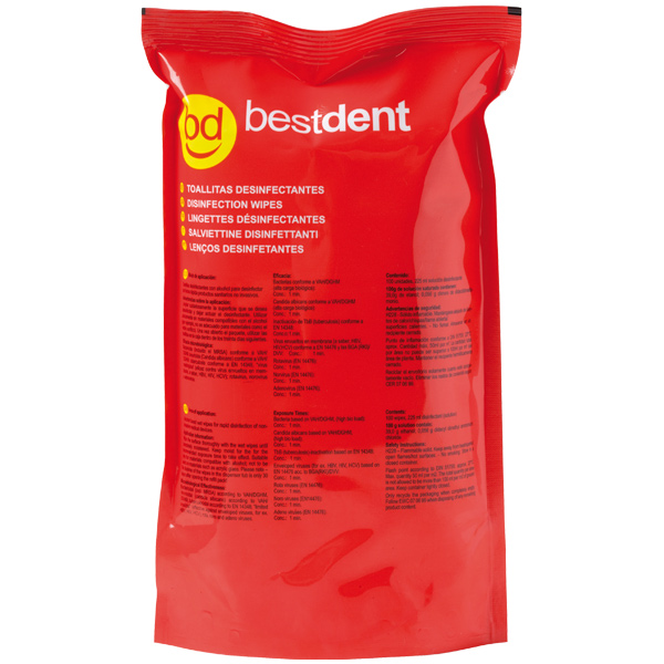 Desinfektionsservetter EN 14476, refill – BESTDENT