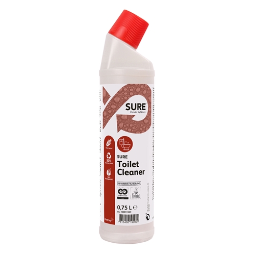 Saniteettitilojen WC-puhdistusaine SURE Toilet Cleaner - 0,75L hajusteeton pH=3 W2029