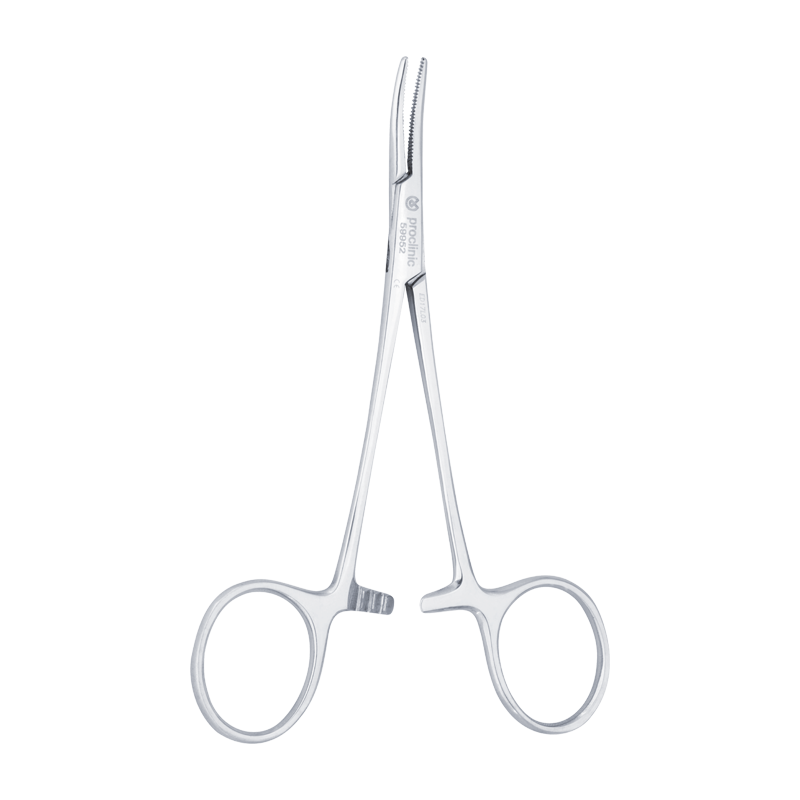 Bøjet hæmostatisk tang, 12 cm - PROCLINIC