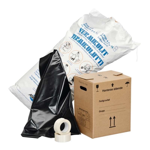 Abfallkarton für Gefahrgut - 38L 338x270x420mm mit Sack