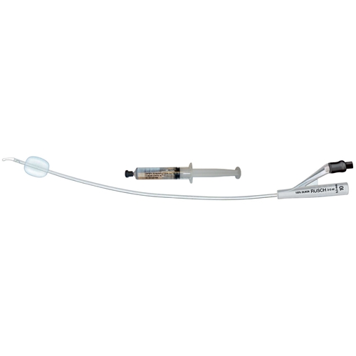 2-vejs pædiatrisk kateter med AquaFlate-sprøjte - 5 ml ch10 30 cm silikone Tie - 5 stk.