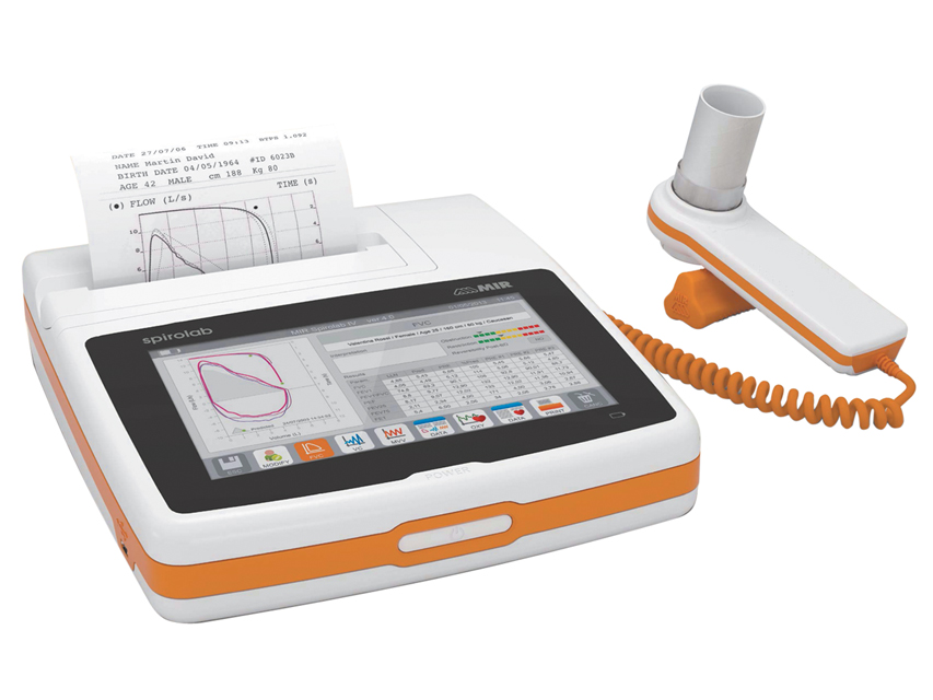 Barevný spirometr Spirolab se 7" dotykovou obrazovkou tiskárnou a softwarem