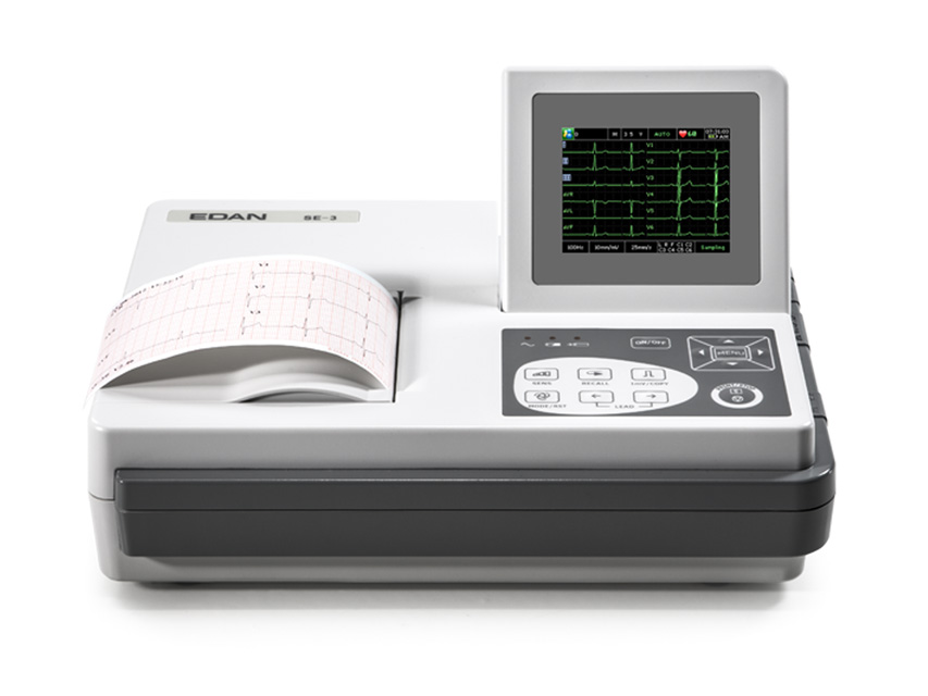 Edan SE-3 Farb-EKG 3-Kanal mit Monitor und Interpretation