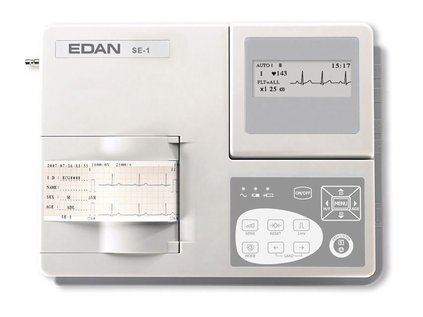 Edan SE-1 EKG - 1-Kanal mit Monitor