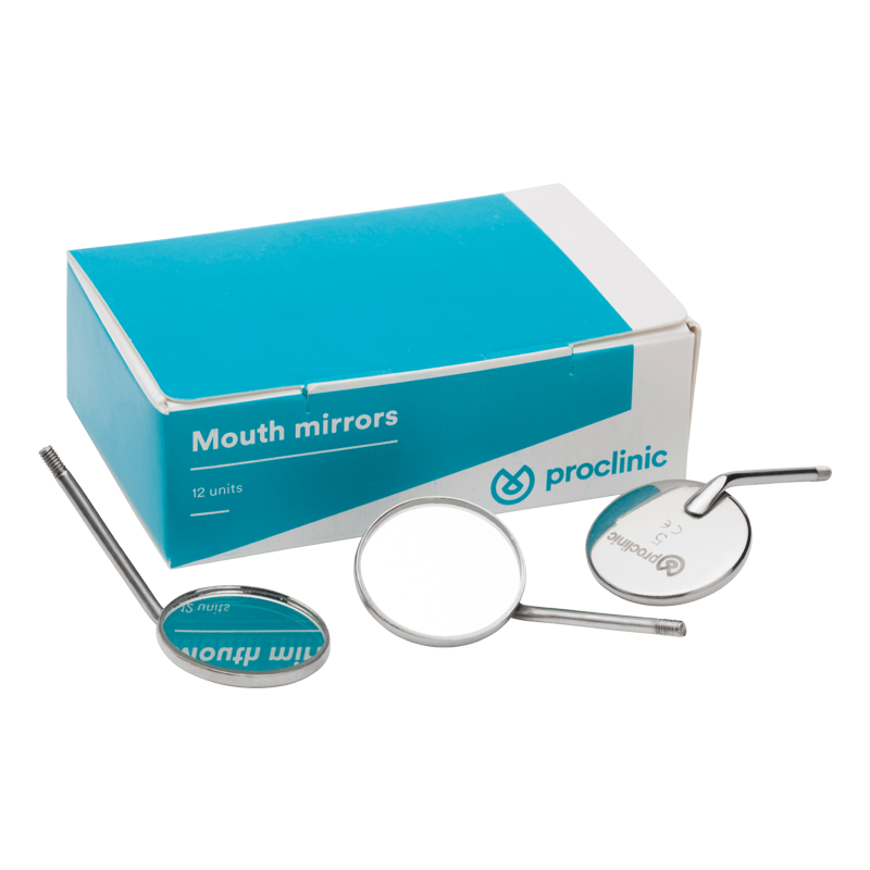 Flat mouth mirrors no. 5 (24 mm), simple stem (EU thread) - PROCLINIC