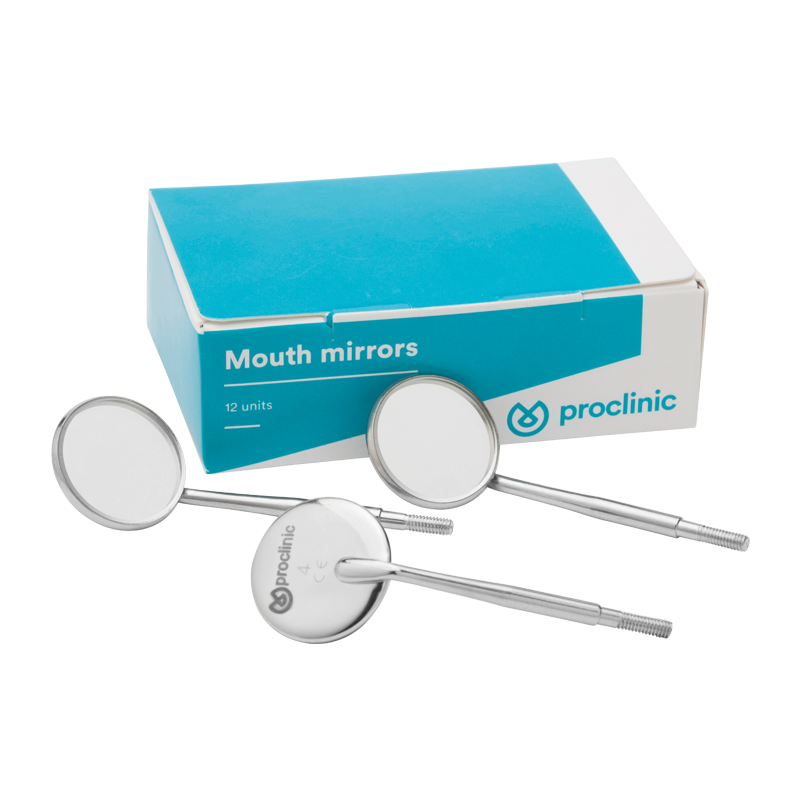 Flat mouth mirrors no. 4, cone socket - PROCLINIC