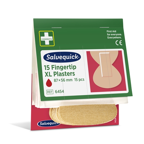 Plaster Salvequick refill - 15 Fingertip XL - 90 stk.