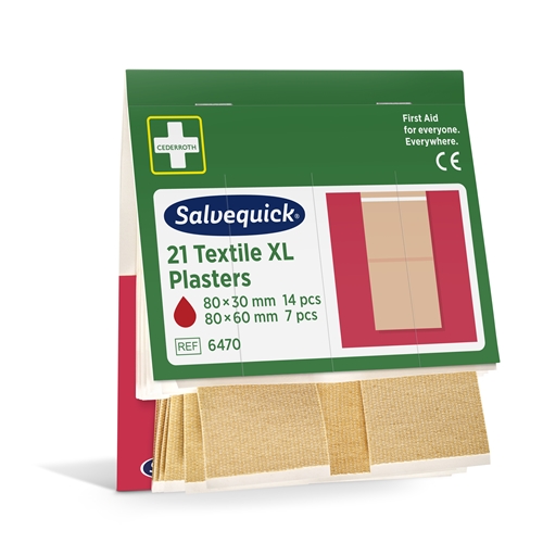 Plaster Salvequick refill - 21 Textile XL - 126 stk.