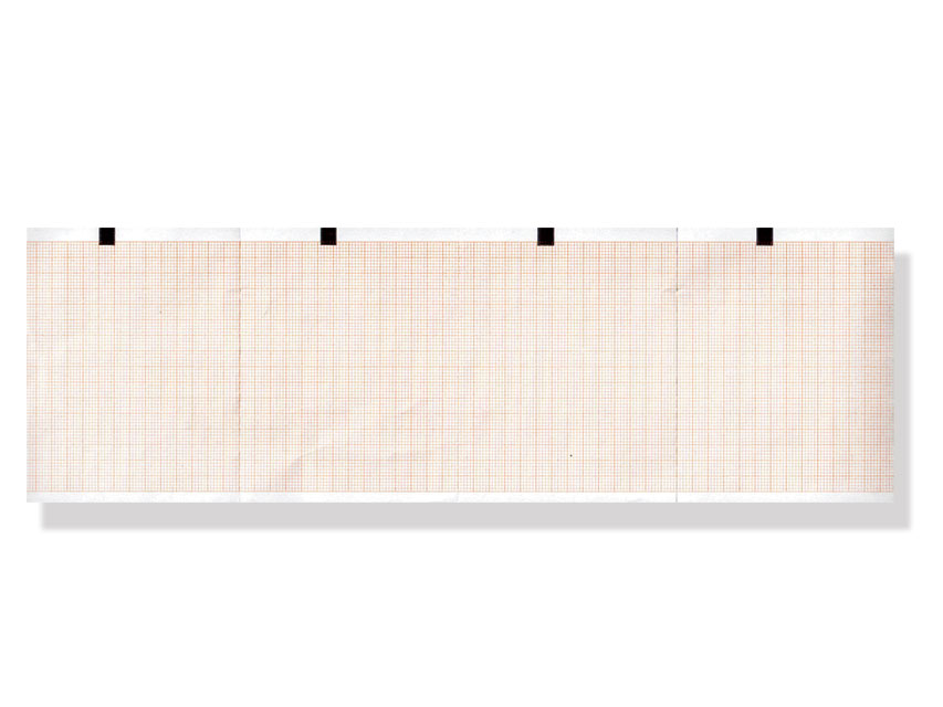 EKG-Thermopapier 90x70mm x400 Blatt Packung - oranges Raster