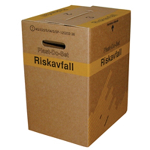 Abfallsackhalter für Risikmüll 38L ohne Sack gelb mit Aufdruck
