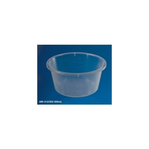 Plastskål Bastos Viegas – 500ml transparent graderad – 60 st