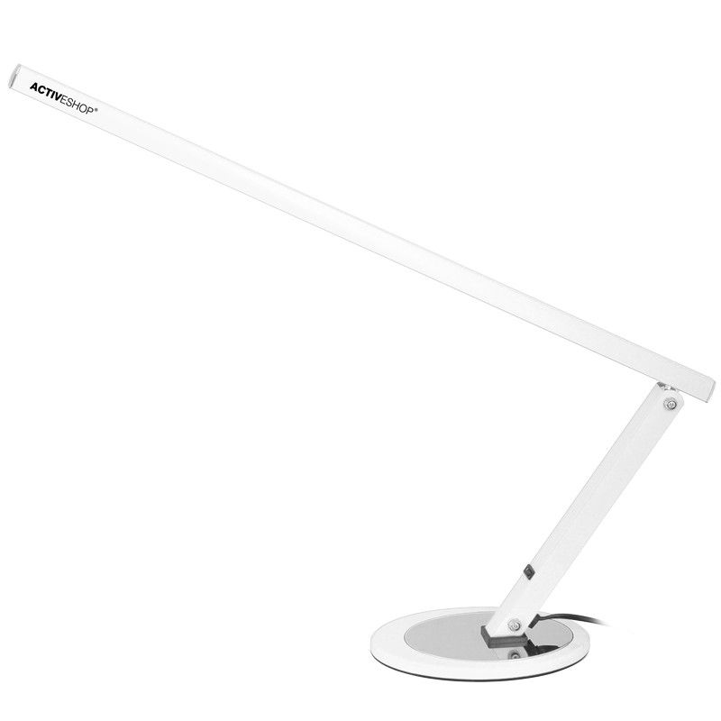 Slimmad bordslampa med LED-belysning i aluminium – Vit