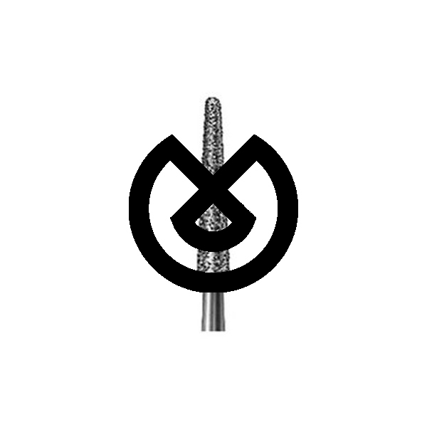 Diamantborr för vinkelstycke, modell 831, konisk, rund för rothyvling – Round Conical Diamond Burs B.B. 831Ef.204.012 Extra Fine Grain