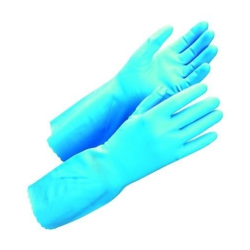 Husholdningshandsker vinyl Worksafe - 8/M Chem 50-380 blå ftalatfri - 12 stk.