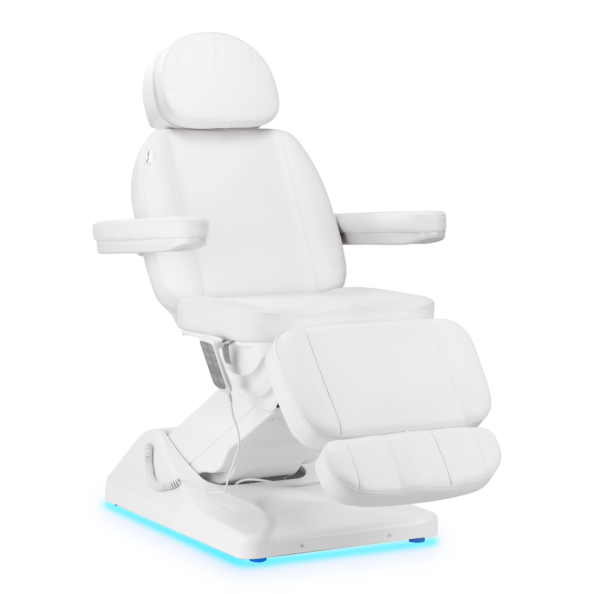 Elektryczny fotel kosmetyczny SILLON Luxury z 3 silnikami biały