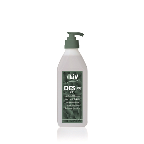 Hånddesinfektion Liv 85% gel - 600 ml med pumpe