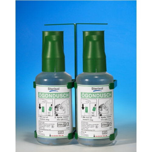 Sterisol kannettava silmähuuhde 1000 ml x 2 seinäkyltillä