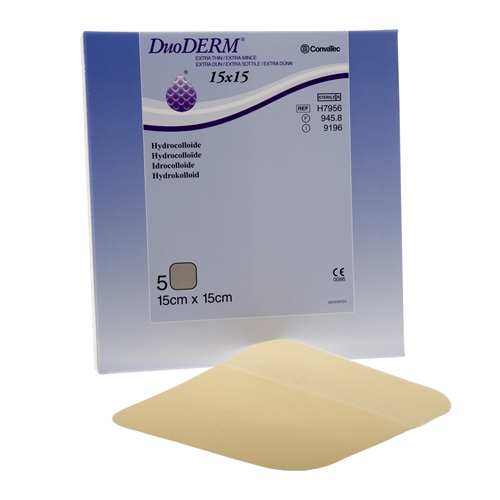 Hydrokolloidforbinding DuoDERM Extra Thin - 15x15cm - 5 stk