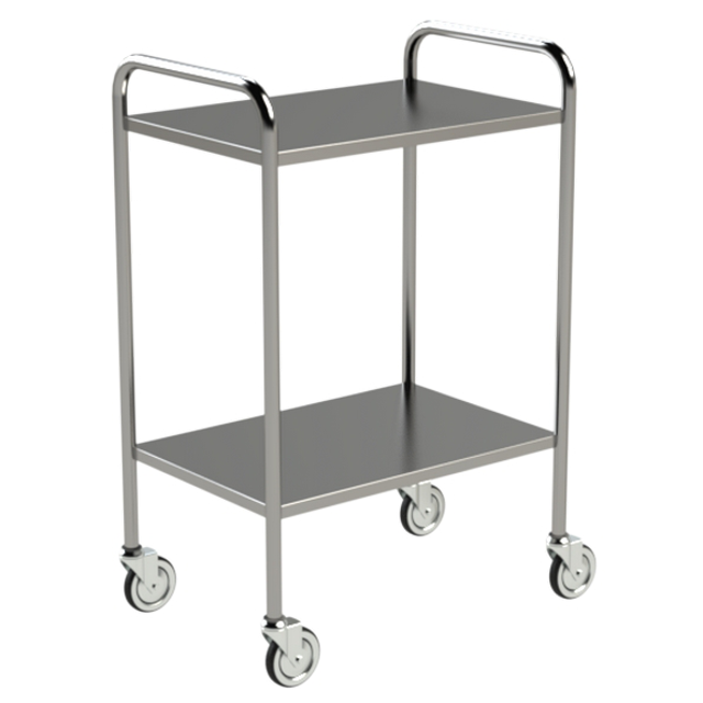 Bord rostfritt 80×60 cm 2 plan
