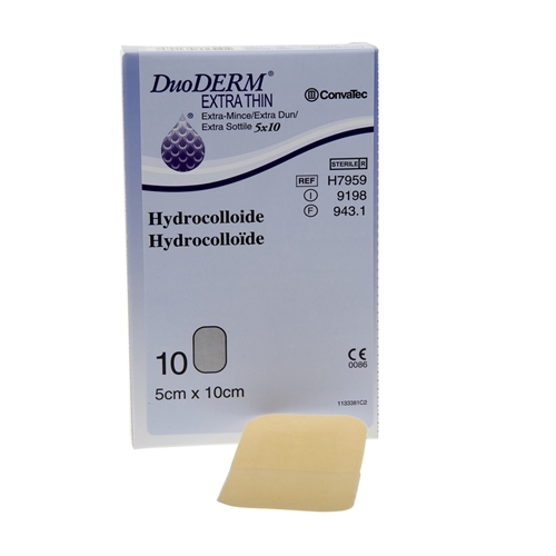 Hydrokolloidbandage DuoDERM Extra Thin - 5x10 cm - 10 stk