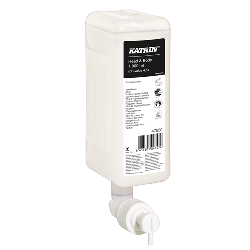 Flüssigseife Head&Body Katrin - 1000ml parfümiert - 6 Stück