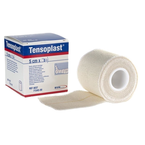 Klæbebind Tensoplast - 7,5 cm x 2,7 m ustrakt elastik 67% - 12 stk.