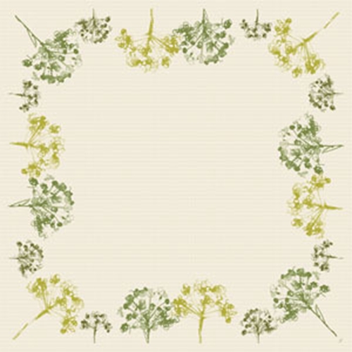 Paper tablecloth Dunicel - 84x84cm patterned green folded - 20 pcs
