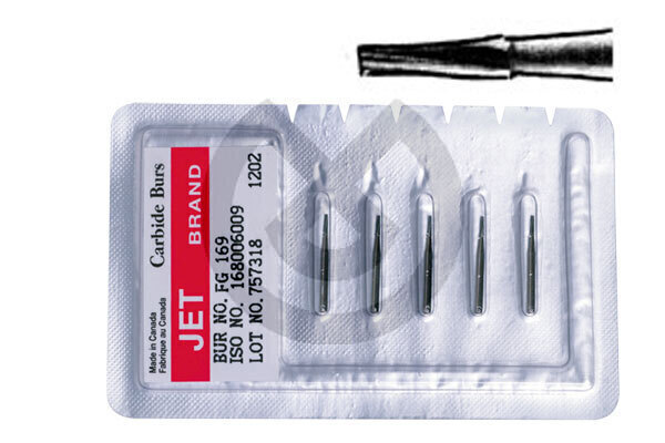 FG Borr, konisk med platt spets – Regular Burs 169Fg 5Pak