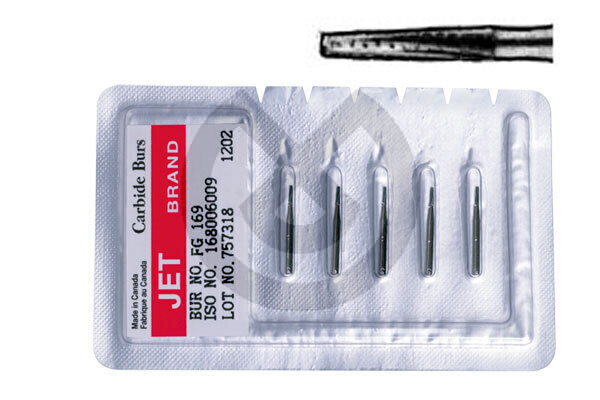 FG Borr, Konisk med platt spets, X-Cut fissur – Regular Burs 700Fg 5Pak