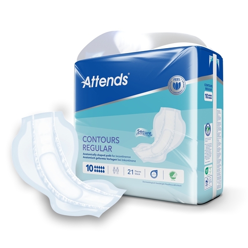 Inkontinenzeinlagen zur Fixierung in der Hose - Attends Contours Regular 10 - 84 St.