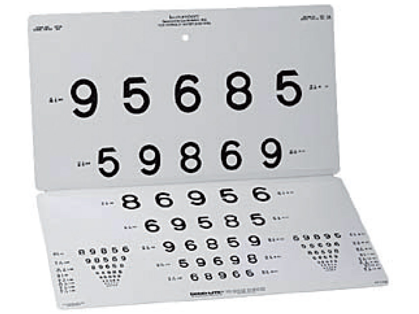 Lea Numbers 15-Zeilen-Sehtafel für 3 m 10 Fuß