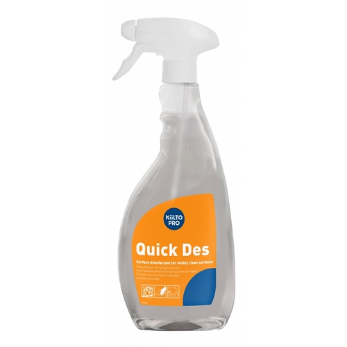 Flächendesinfektion Kiilto Pro Quick Des - 750ml Sprühflasche für saubere Oberflächen