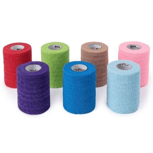 Kohæsiv kompressionsbind Co-Plus LF - 10 cm x 4,5 m mellemelastisk farvemix - 18 stk.