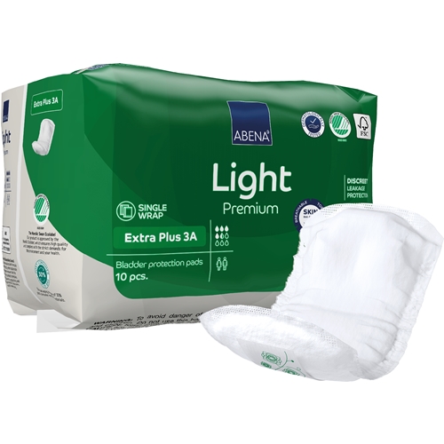 Wkładki inkontynencyjne do mocowania w bieliźnie - ABENA Light Pre Extra Plus 3A - 200 szt.