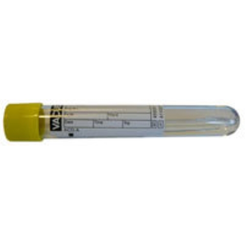 Vakuumrör VACUETTE pappersetikett – 9/7,5ml ACD-A gul – 50 st