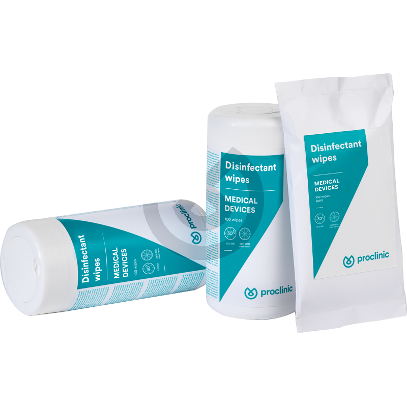 Desinfektionsservetter 30 sek. EN 14476, refill – PROCLINIC