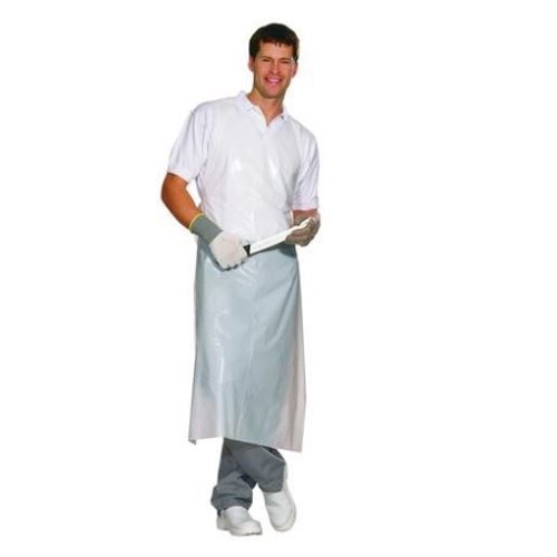 Förkläde plast engångs Worksafe – 85x130cm 35my vit i påse – 50 st