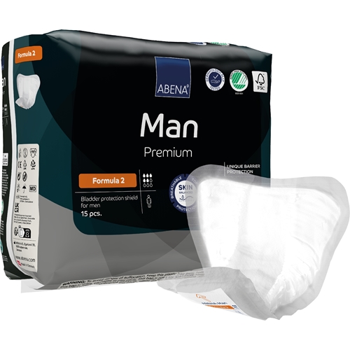 Inkontinenzeinlage für Männer zur Fixierung in der Unterwäsche - ABENA Man Premium Formula 2 - 180 St.