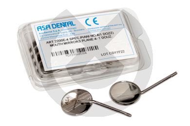 Flat mirrors, simple stem, no. 4-5ASA - Flat Mouth Mirrors No 4 Asa -2200-4-