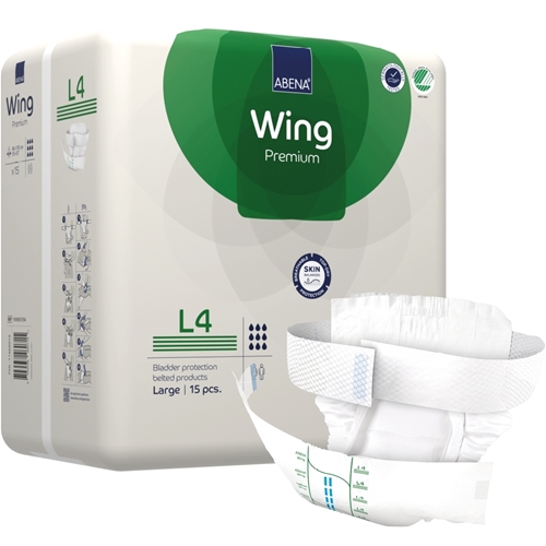 All-in-One-Inkontinenzschutz mit Gürtel - ABENA Wing Premium L4 - 60 Stück