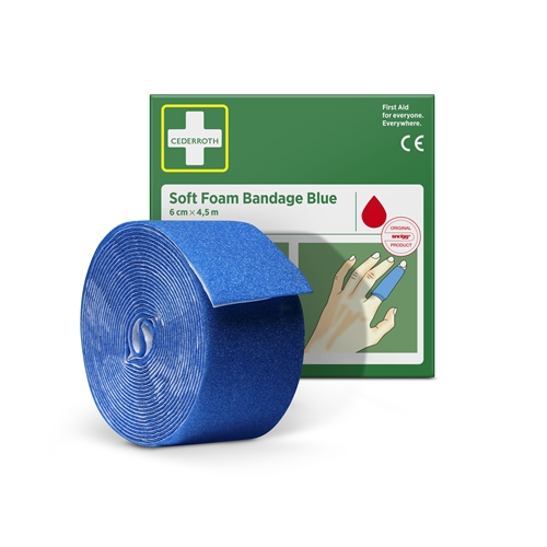 Finger-skumforbinding Soft Foam - 6x450 cm blå