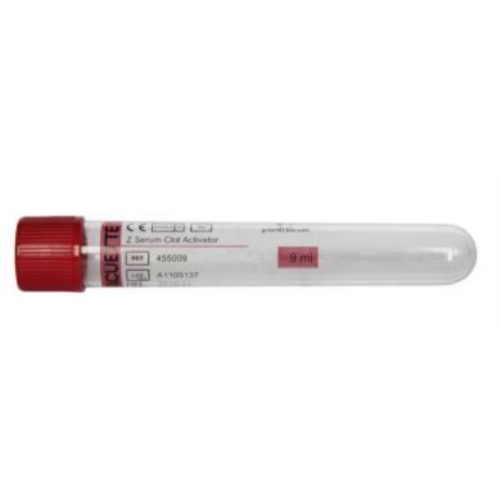 VACUETTE vakuumrør med transparent etiket - 9 ml serum rød - 50 stk.