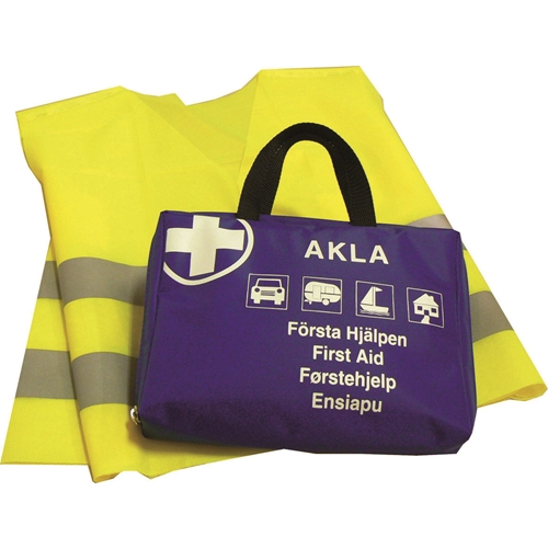 Førstehjælpspude Akla - 25x18x6cm udfoldelig blå