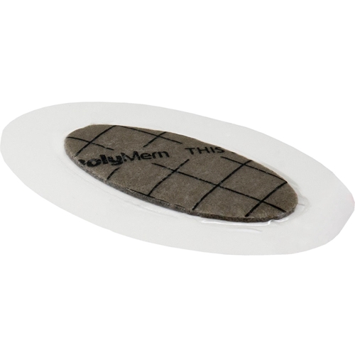 Skumförband silver silikon PolyMem Ag – 5×7,6cm oval Border – 10 st