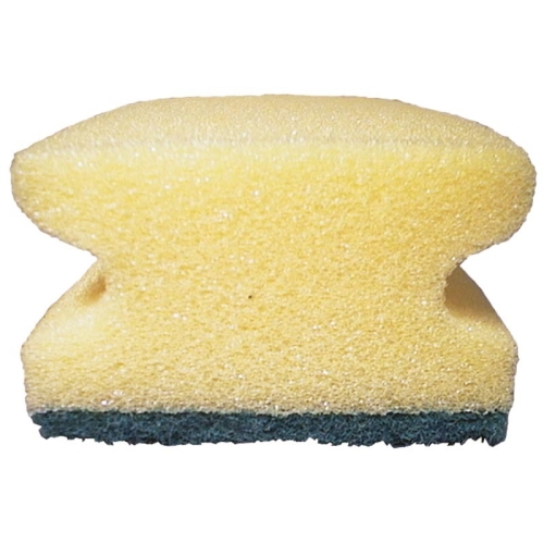 Hankaussieni 20 % hioma-ainetta - 7,5x15 cm keltainen/vihreä kahvalla - 10 kpl