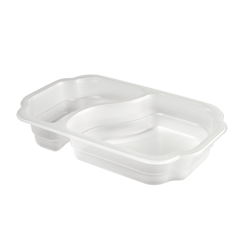 PP take-away form Duniform - 250x159x45mm 2-rums transparent - 246 stk.