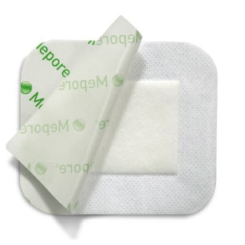Absorberende selvklæbende forbinding Mepore - 8x10cm (pude 3,5x6cm) - 50 stk