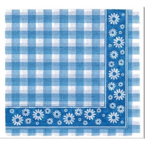 Serviette 1/4-Falz 1-lagig - 24x24 cm geblümt - 500 St.