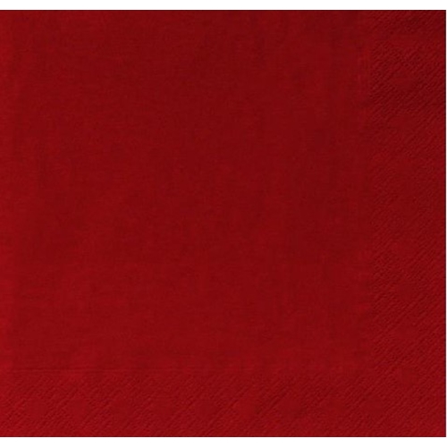Papierservietten 1/4-Falz 3-lagig 40x40 cm weinrot 125 St.